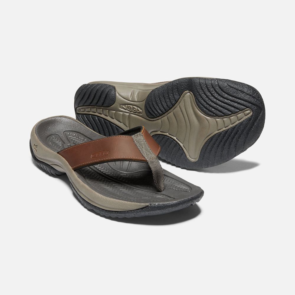 Chanclas Keen Mexico Marrom/Negros - Hombre Kona Premium - DW8319064